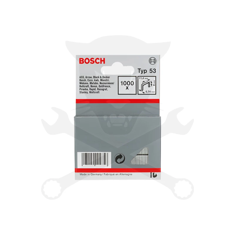 Tűzőkapocs 53-as típus -  8 mm 1000 db - Bosch