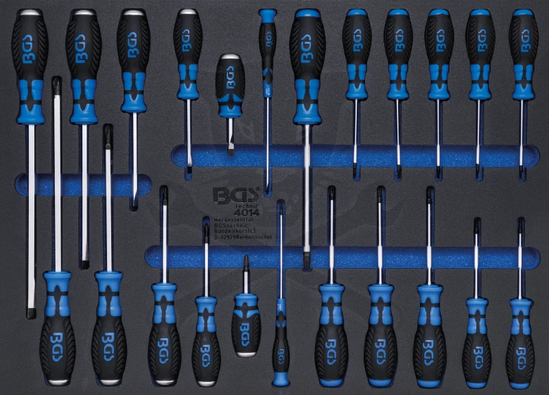 CSavarhúzó készlet  23 db-os szerszámos kocsiba habtálcás 3/3 - BGS