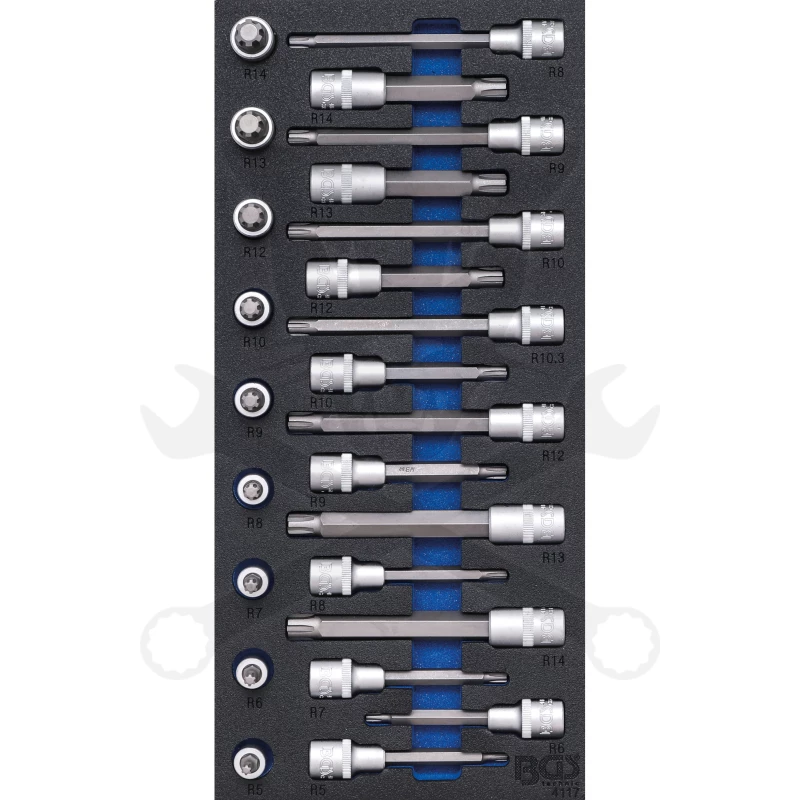 Tálcás BGS Bit imbusz készlet  25 db-os 1/3 - EVA tálcás