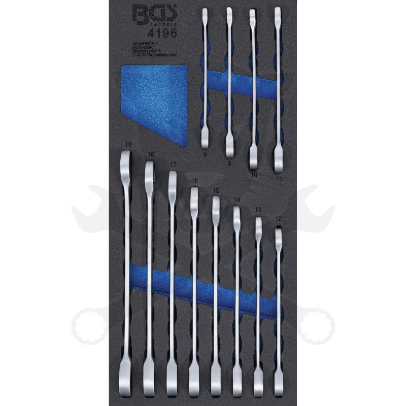 Tálcás BGS csillag-villáskulcs készlet racsnis 12 db-os - 1/3