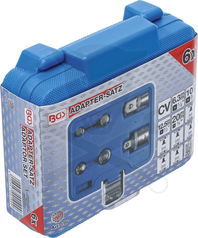 Crowa átalakító adapter készlet 6 db-os - BGS