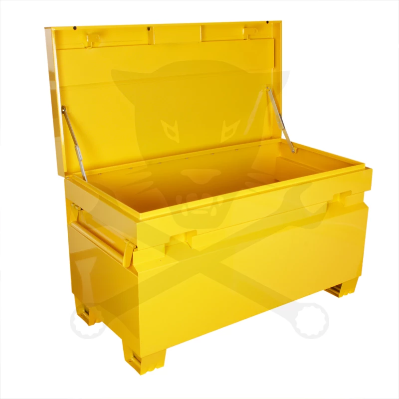 Szerszámos láda, acél, nagyméretű "pick-up" plató láda  915 mm - sárga