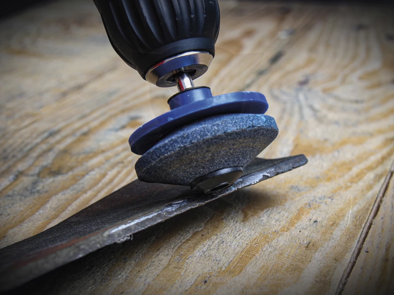 Szerszám élező  - kerti szerszámok, fűnyírókések élezéséhez -Kraftmann