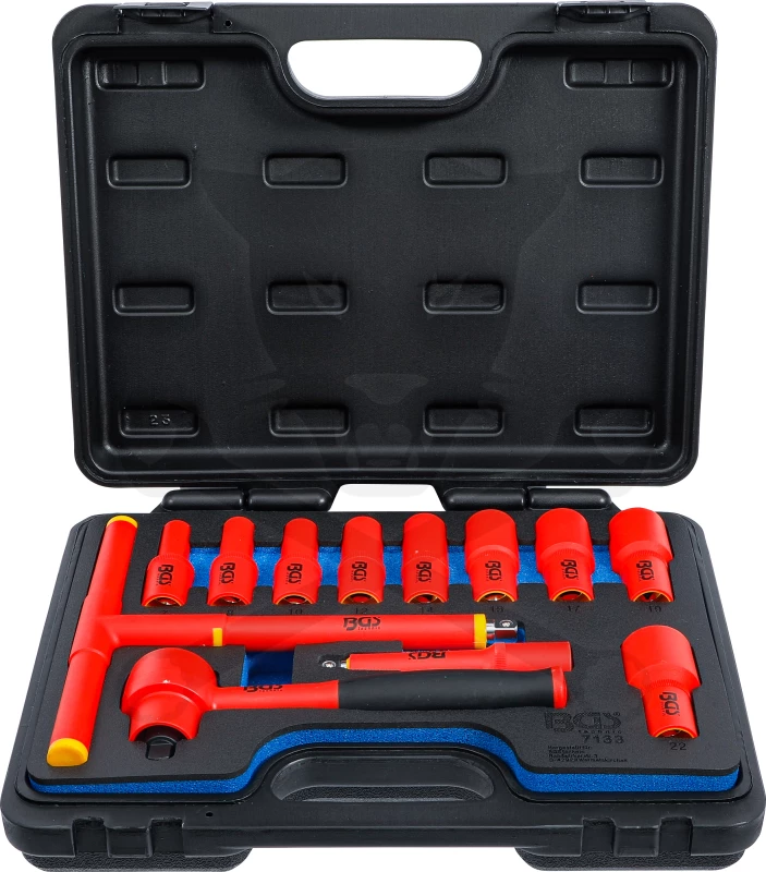 Dugókulcs készlet VDE 1000 V Szigetelt szerszámtáska készlet 3/8" 12 db-os