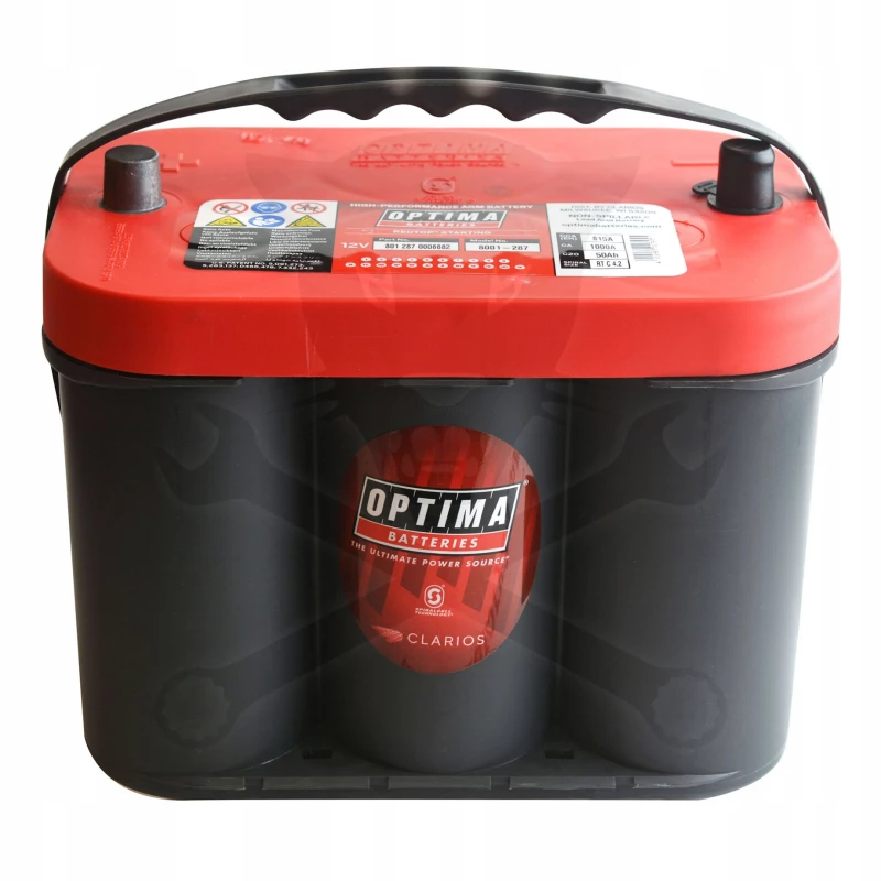 Akku OPTIMA RED TOP 12V 50Ah 815A Közép pólus 254x172x173 mm
