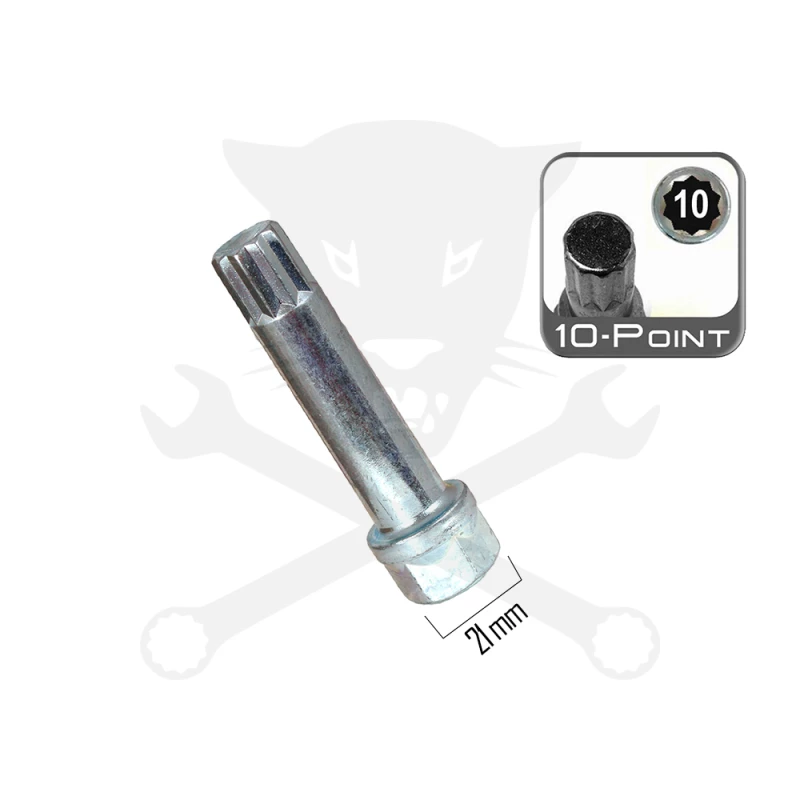 Kerékőr kulcs 10 szögű XZN - 10 szögű Spline 12,1 / 13,7 mm - 21 mm