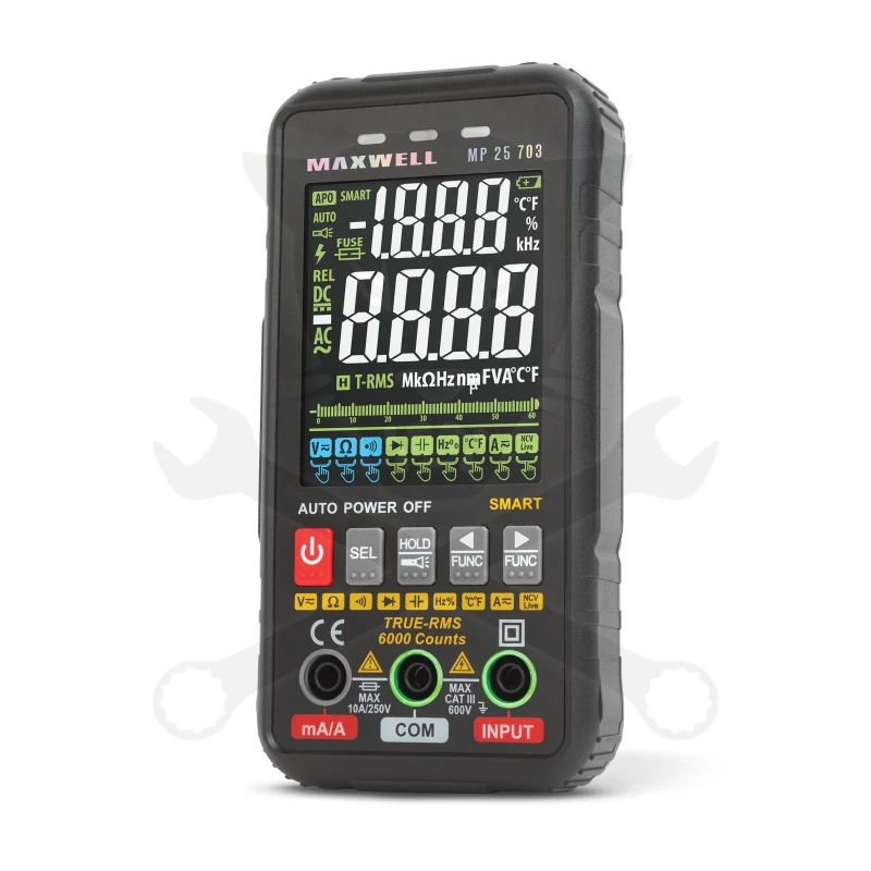 Multiméter, digitális DC 600V / AC 600V Színes - Maxwell