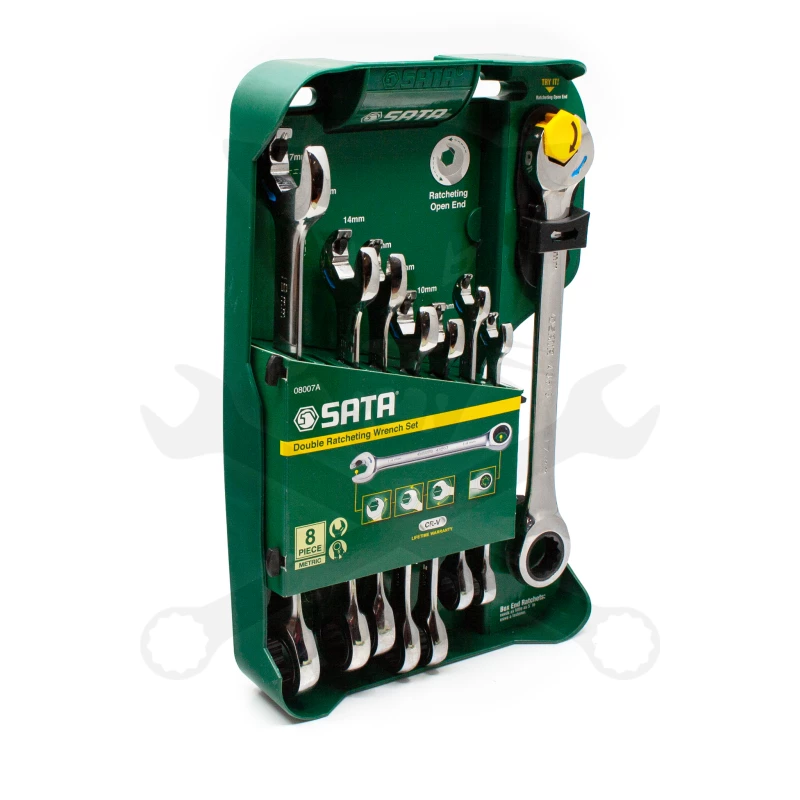 Csillag-villás racsnis készlet  8r. 8-19 mm 72 fogú - SATA