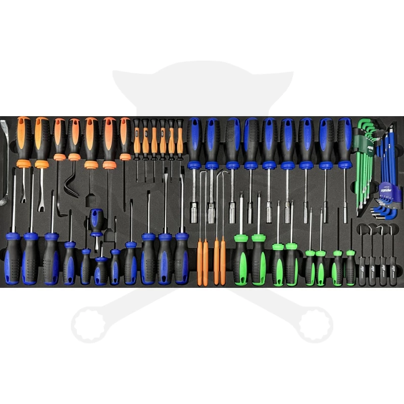 Tálcás SP Tools "L" Csavarhúzó klt 67 db-os