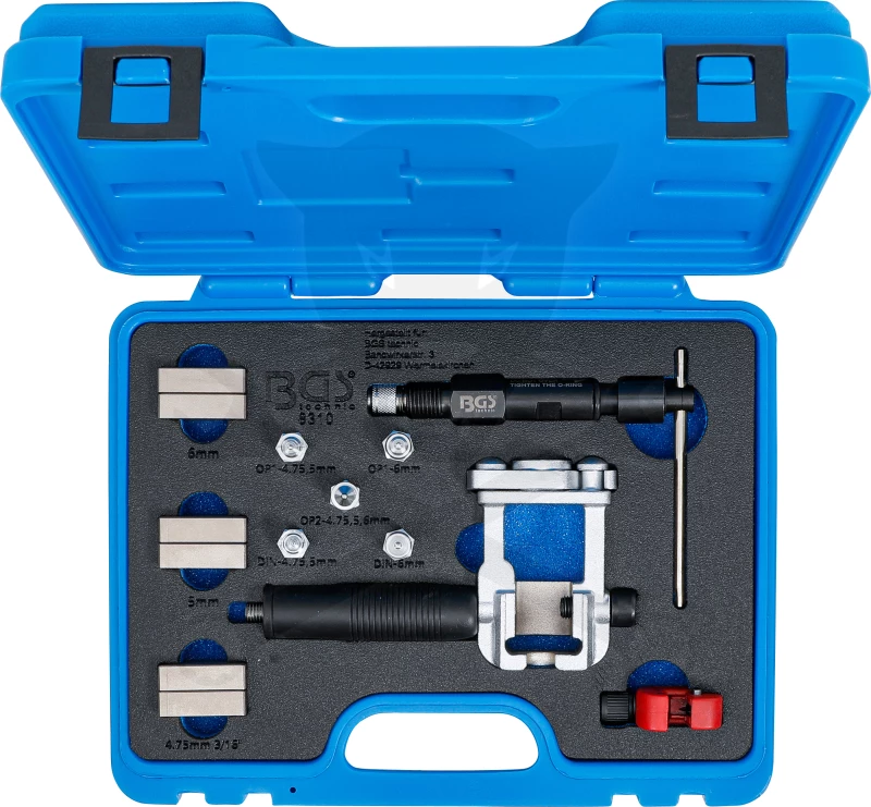 Fékcsőperemező készlet járművön is használható 4.75+5+6 mm Hidraulikus