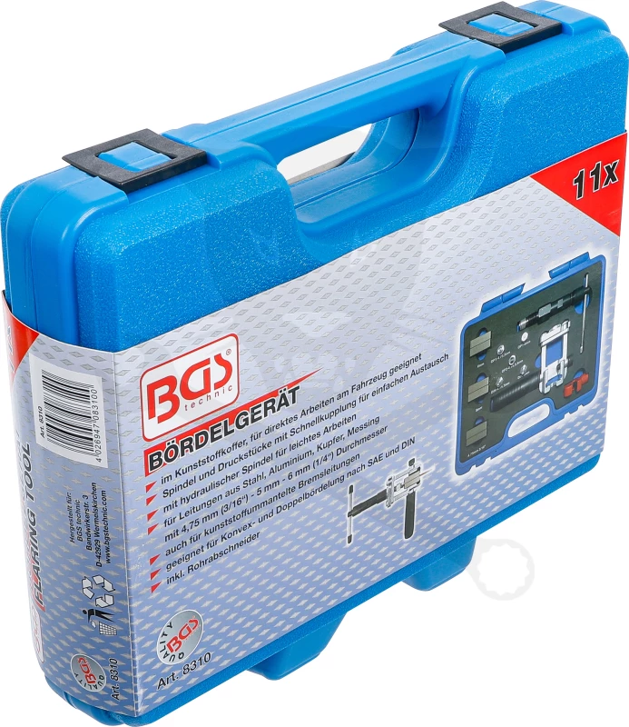 Fékcsőperemező készlet járművön is használható 4.75+5+6 mm Hidraulikus