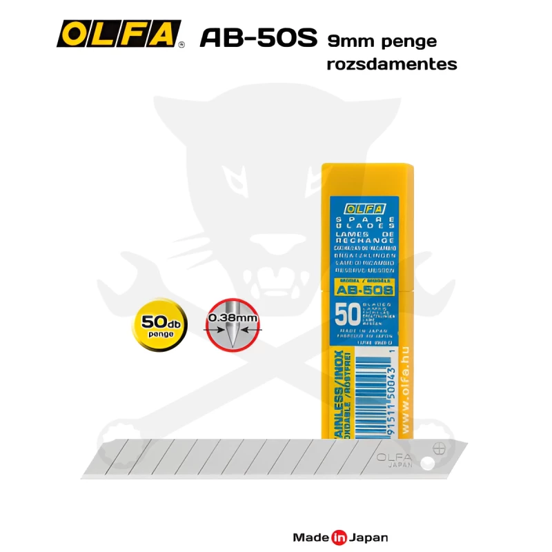 Penge OLFA tördelhető 9 mm 50 db - ezüst