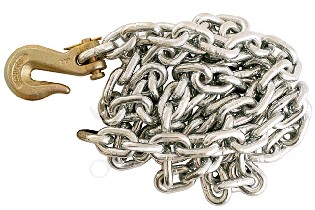 Lánc - karosszériás húzatólánc 2,5 m - 10 mm + 1 db kampó