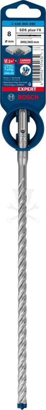 Kőzetfúró  8.0 x 265 mm - négyélű  SDS-Plus - 7X Bosch