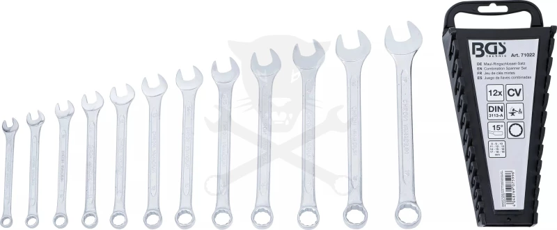 Csillag-villás racsnis készlet 12 db-os 8-19 mm - BGS