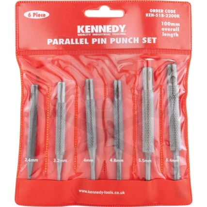 Kiütő készlet 6 db-os 2,4 -  6,4 mm-ig Kennedy (KEN-518-2200K)