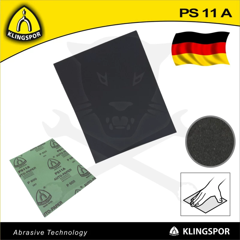 Csiszolópapír ív 230x280 mm P  600 - vízálló - PS11A Klingspor
