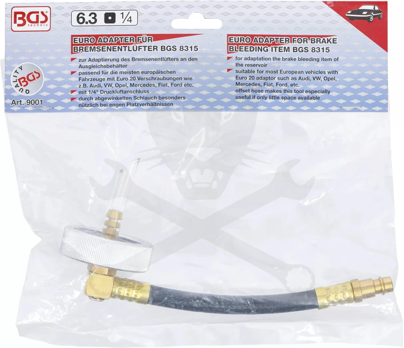 Féklégtelenítő adapter Euro 20 - menetes 46,5 mm - BGS