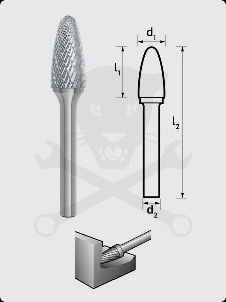Turbómaró  8 x 20 mm íves forma, gömbölyített végű, SPG 0820/S6 MX