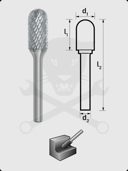Turbómaró  8 x 20 mm hengeres forma, gömbvégű, WRC 0820/S6 MX