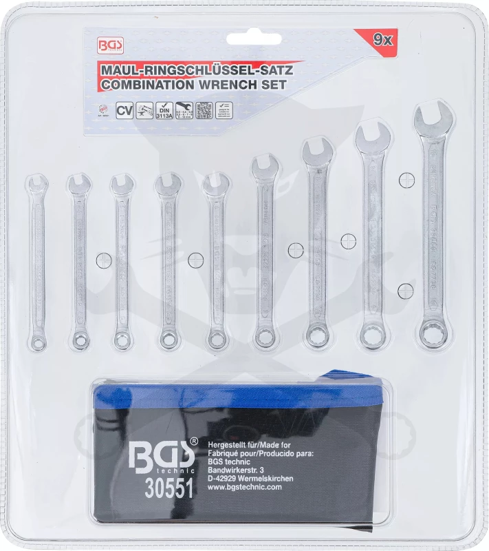 Csillag-villás készlet  9r. 4-10 mm - BGS