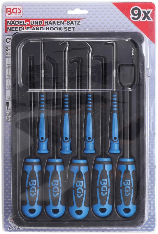 Tömítés kiszedő-kaparó szerelőkampó készlet 9 db-os - BGS