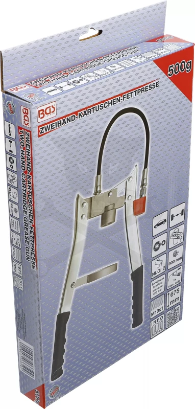 Zsírzóprés, kézi, csavaros patronos 500 ccm - BGS