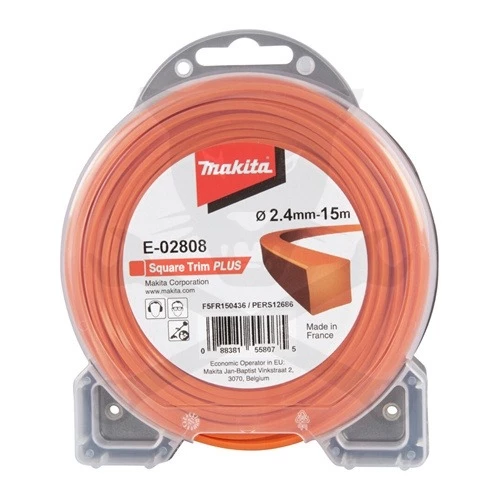 Fűkasza damil 2.4 mm x 15 méter Négyszög SquareTRIM Plus Narancs- Maki