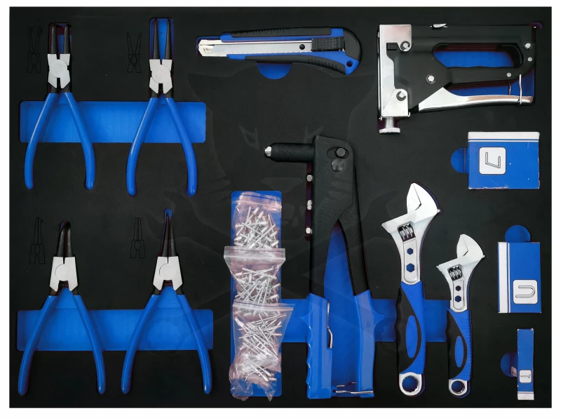 Szerszámos kocsi gyári-felszerelt 124 db-os 6 fiókos - Kenwell