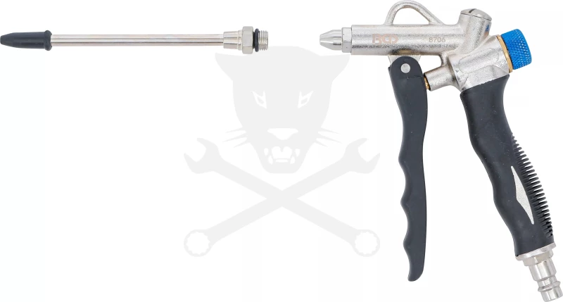 Lefújó pisztoly szabályozható 15 mm + 110 mm hosszú csőrrel - BGS