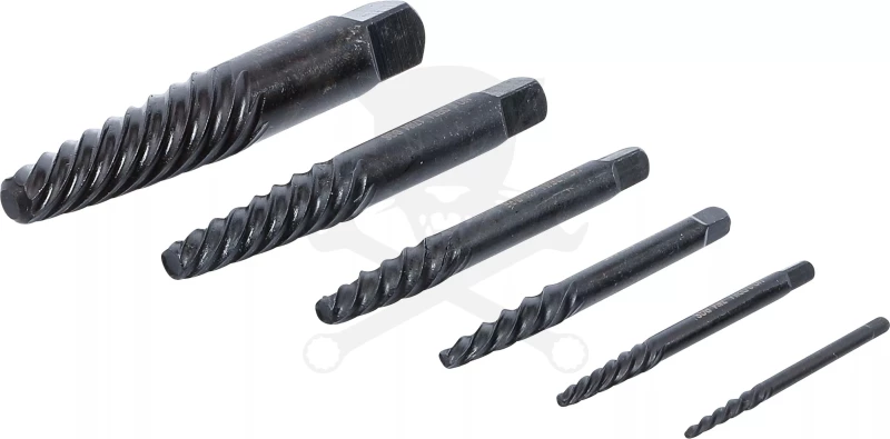 Csavarkiszedő - törtcsavar kihajtó készlet 6 db-os - balos BGS