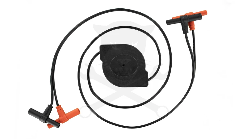 Multiméter-hez kábel-mérőzsinór szett, banándugóhoz, visszacsévélős 1m