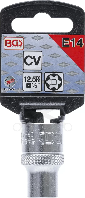 Dugókulcs - crowafej 1/2" belső torx E14 - BGS