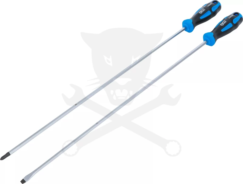 Csavarhúzó készlet XXL extra hosszú 450 mm  SL6+PH2 - 2 részes BGS 9-730