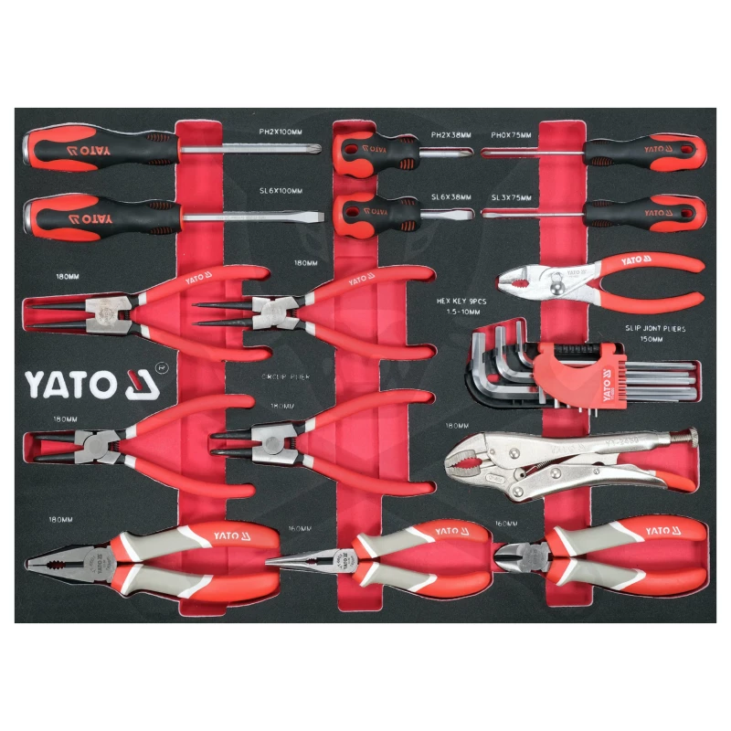 Szerszámos kocsi gyári-felszerelt 157 db-os 7 fiókos - YATO