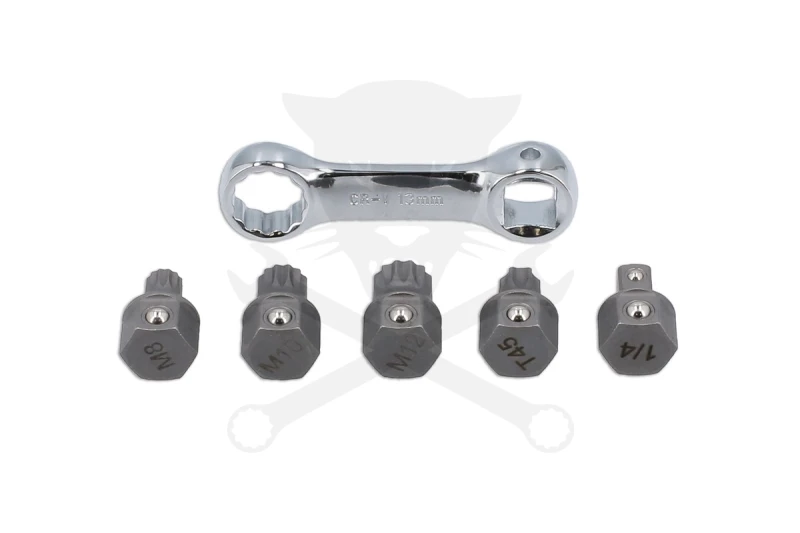 Alacsony profilú bit készlet 3/8" 6 db-os