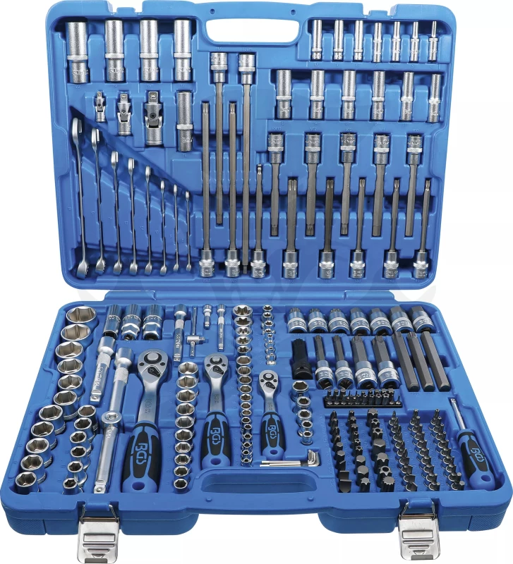Szerszámkészlet 214 részes dugókulcs készlet 1/2"-3/8"-1/4" GEAR LOCK