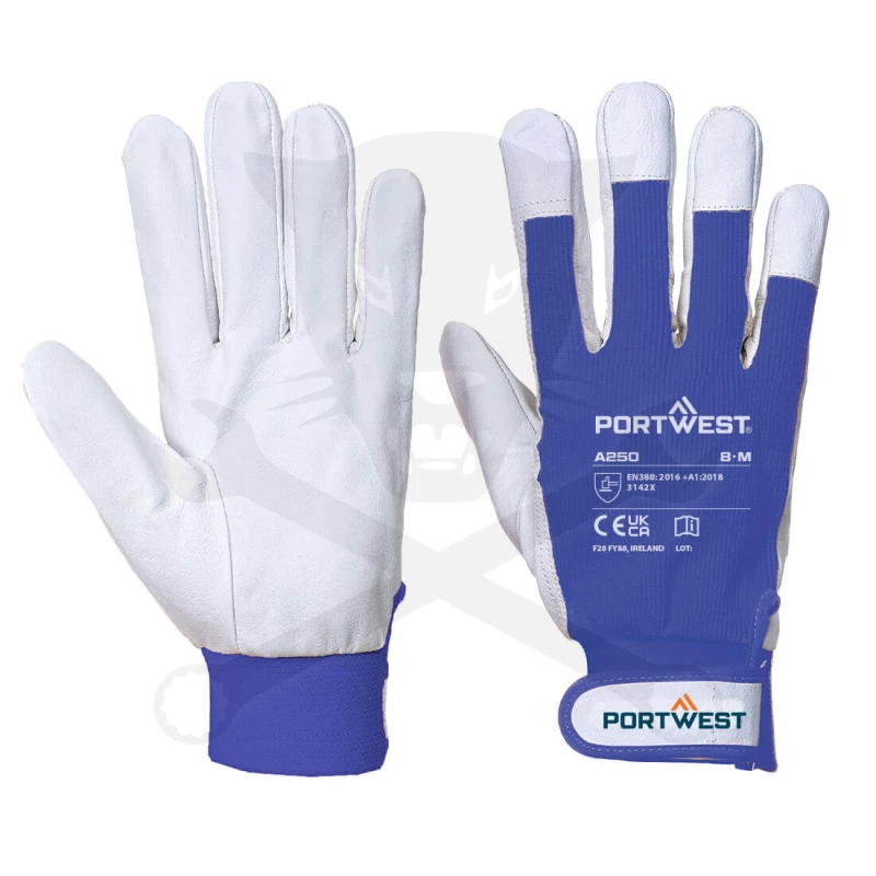 Kesztyű Premium sertésbőr Work  8-as M Kék