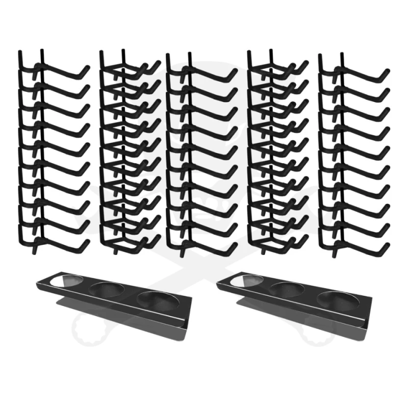 Műhelybútor USA SERIES Felső rész: Perforált falhoz 52 db-os kampó készlet