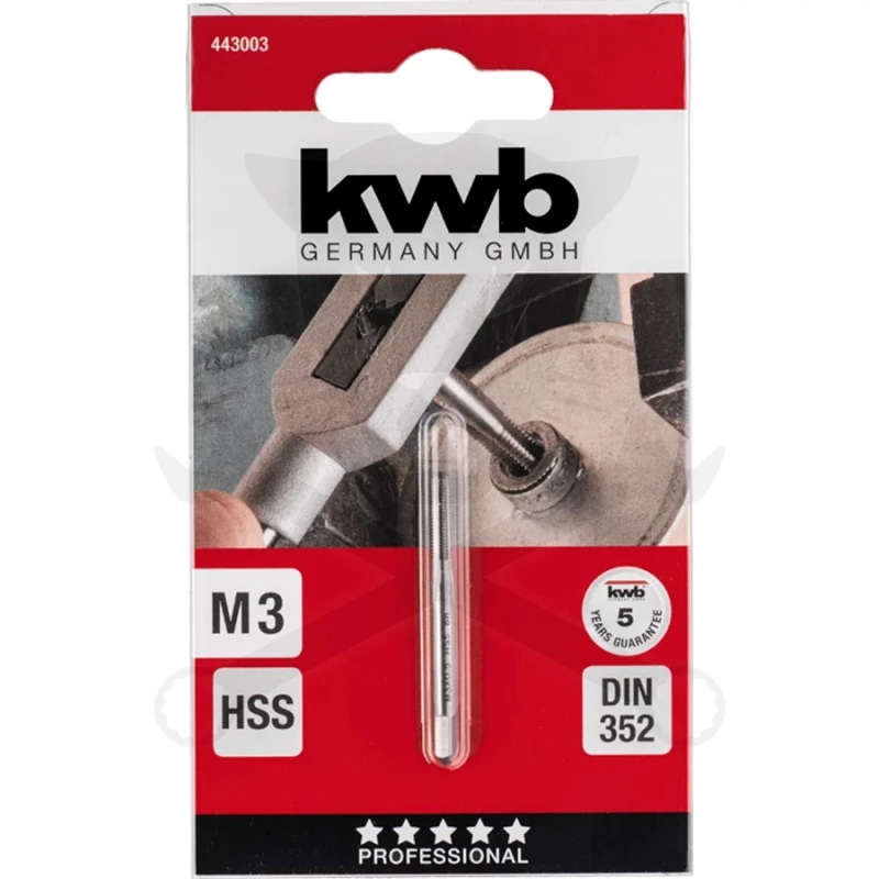 Menetfúró gépi, egyenes hornyú  M3 HSS