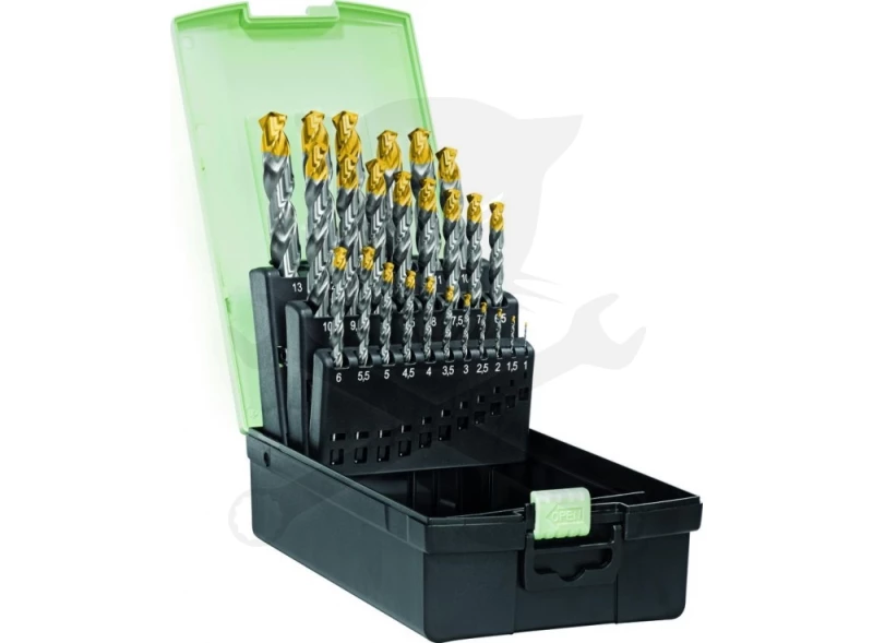 Csigafúró készlet HSS TiN Titán bevonatú 24 db-os 1.0-10.5 mm Walter