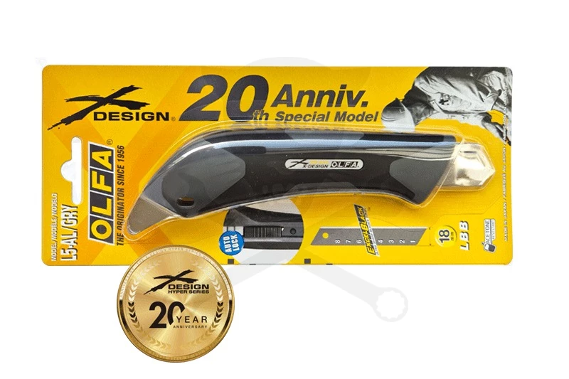 Vágókés OLFA 18 mm törh.penge, automata rögz. - fémfüles XD (L5-AL/GRY)