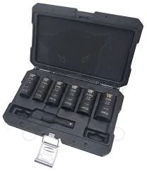 Kerékanya dugókulcs készlet 7 db-os kétvégű - Welzh