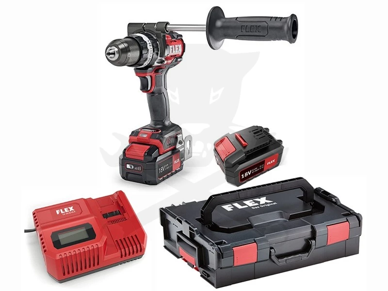 Ütvefúró-csavarbehajtó, akkus 18V  158 Nm 2x5Ah - FLEX (PD 2G 18.0 EC HD/5 Set)