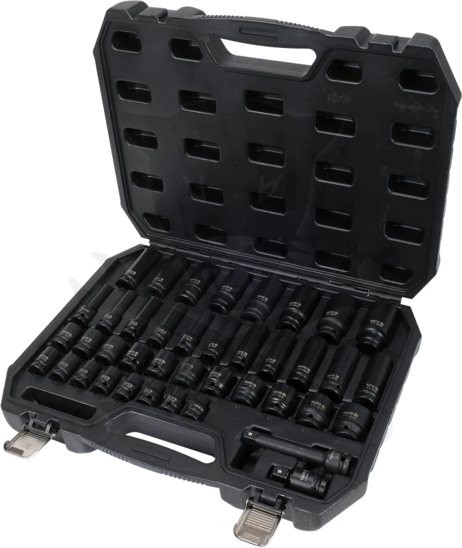 Légkulcsfej készlet 1/2" 40 db   9-30 mm rövid-hosszú