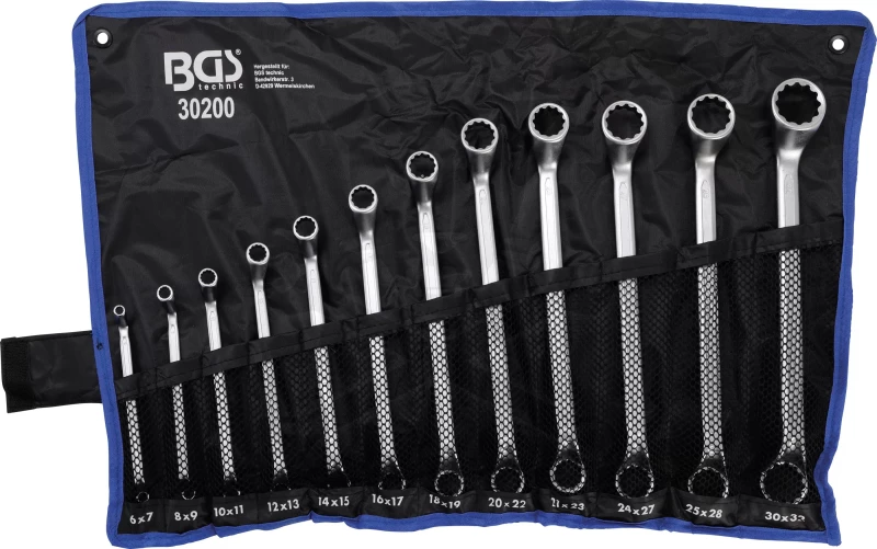 Csillag-csillagkulcs készlet hajlított 12 db-os 6-32 mm - BGS