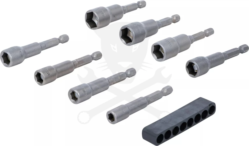 Csavarbehajtó hatlap csavarra, bit befogással készlet6-13 mm /  65mm