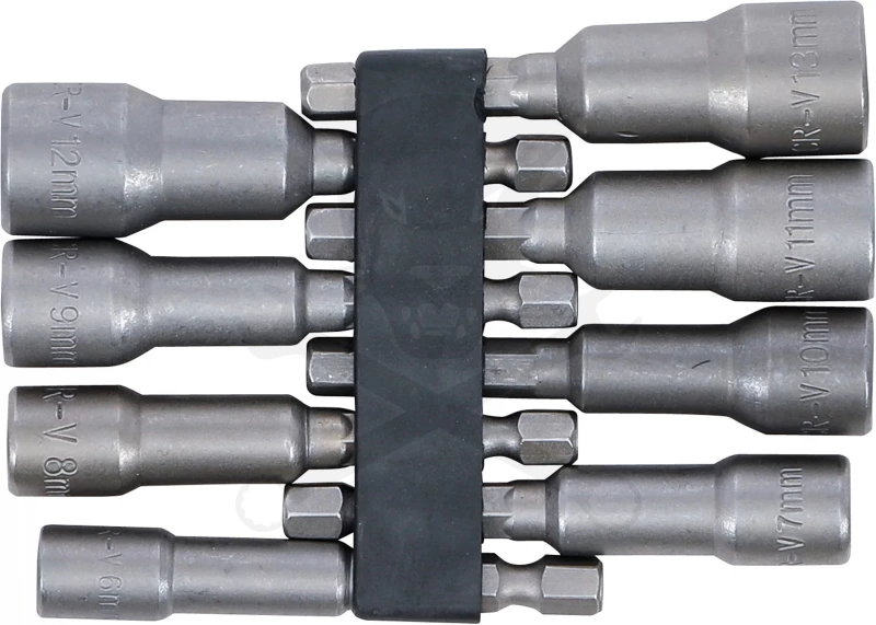 Csavarbehajtó hatlap csavarra, bit befogással készlet6-13 mm /  65mm