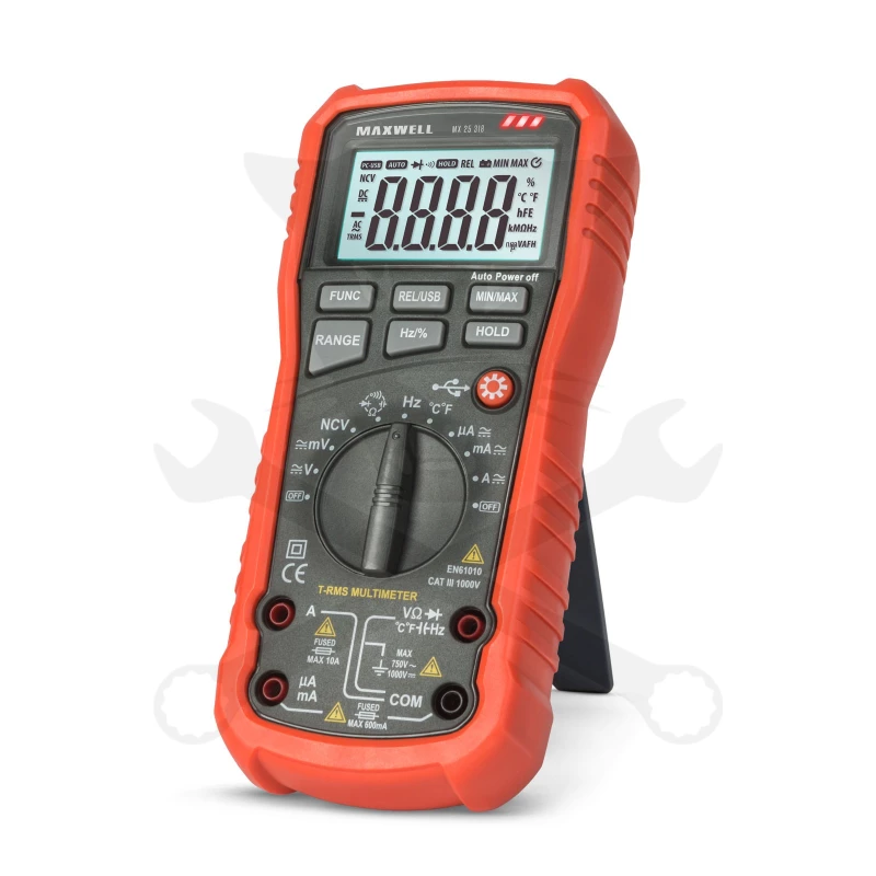 Multiméter, digitális DC 1000V / AC 750V NCV -  USB - Maxwell