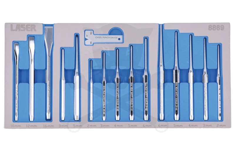 Vágó-kiütő-pontozó készlet 16 db-os - Laser